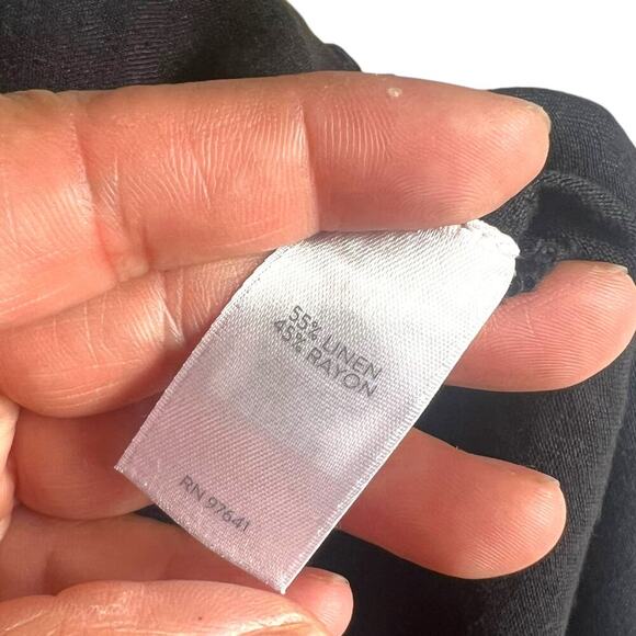 J.Jill Women's Linen Blend Wide Leg Trouser Pants Black Size 12 - Picture 6 of 9